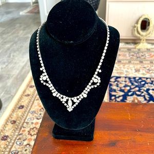 Rhinestone Necklace 17.5”